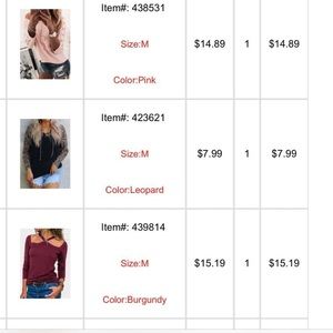 Three shirts from fairyseason.com